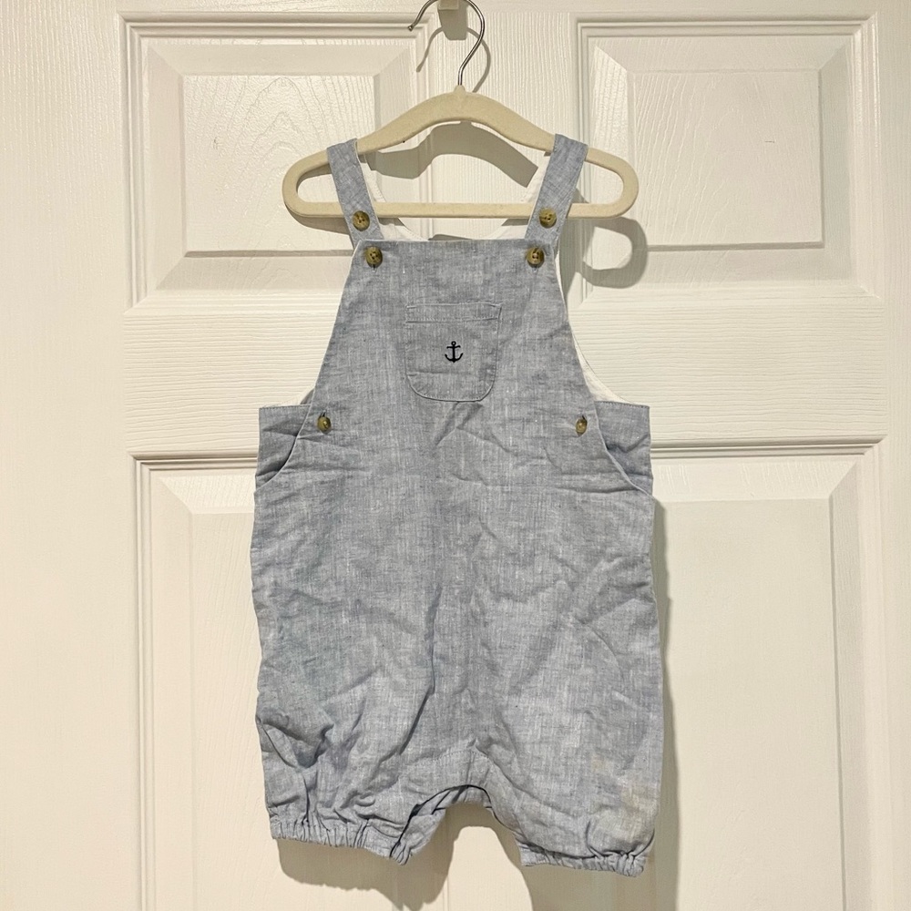 Janie and Jack light chambray romper